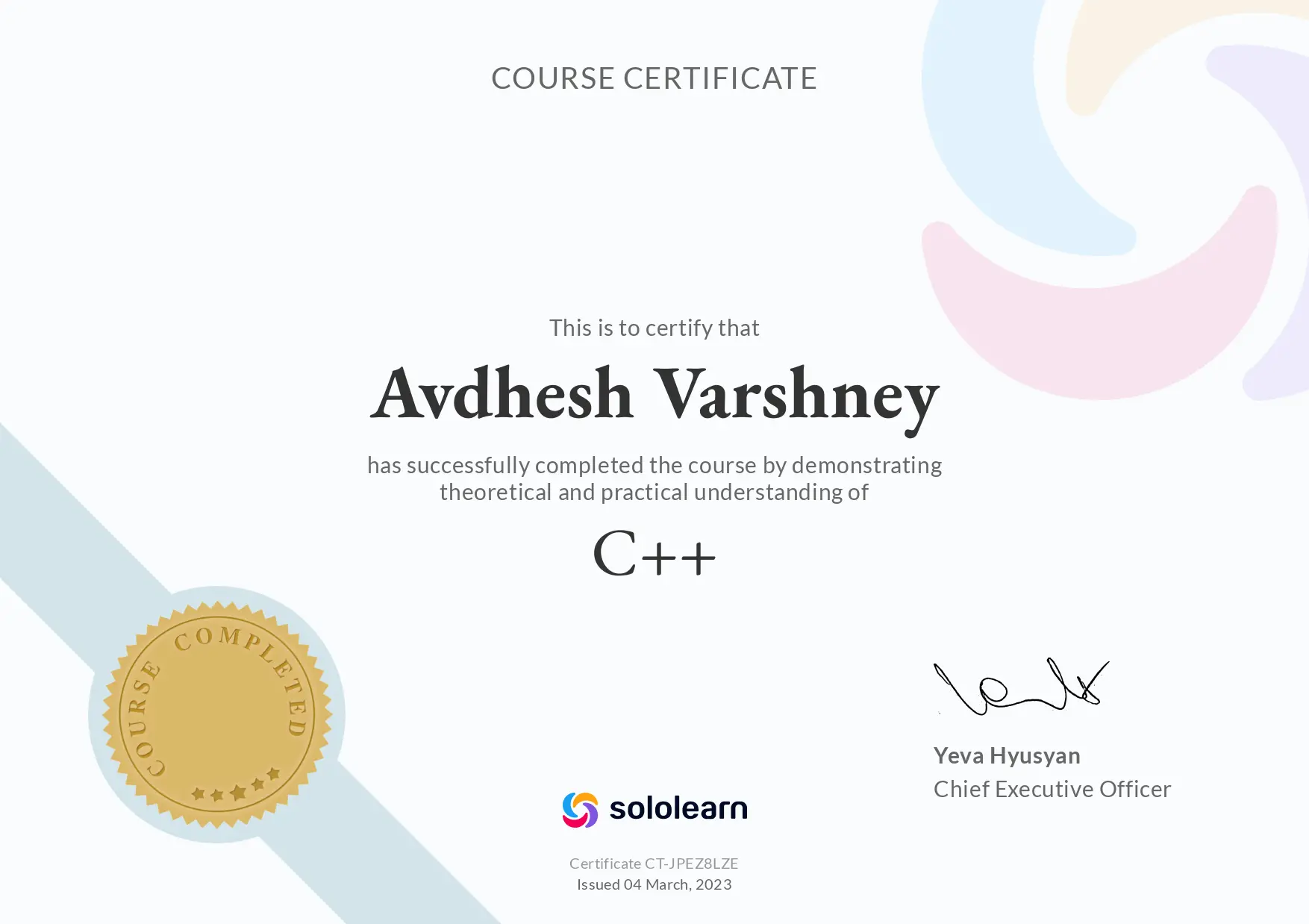 Sololearn C++